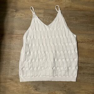 White Knit Sweater Women's Top